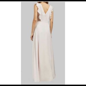 Ted Baker Ardenia Waterfall Ruffle Gown Nude SZ 4 US SIZE 12  ($395) NudePink